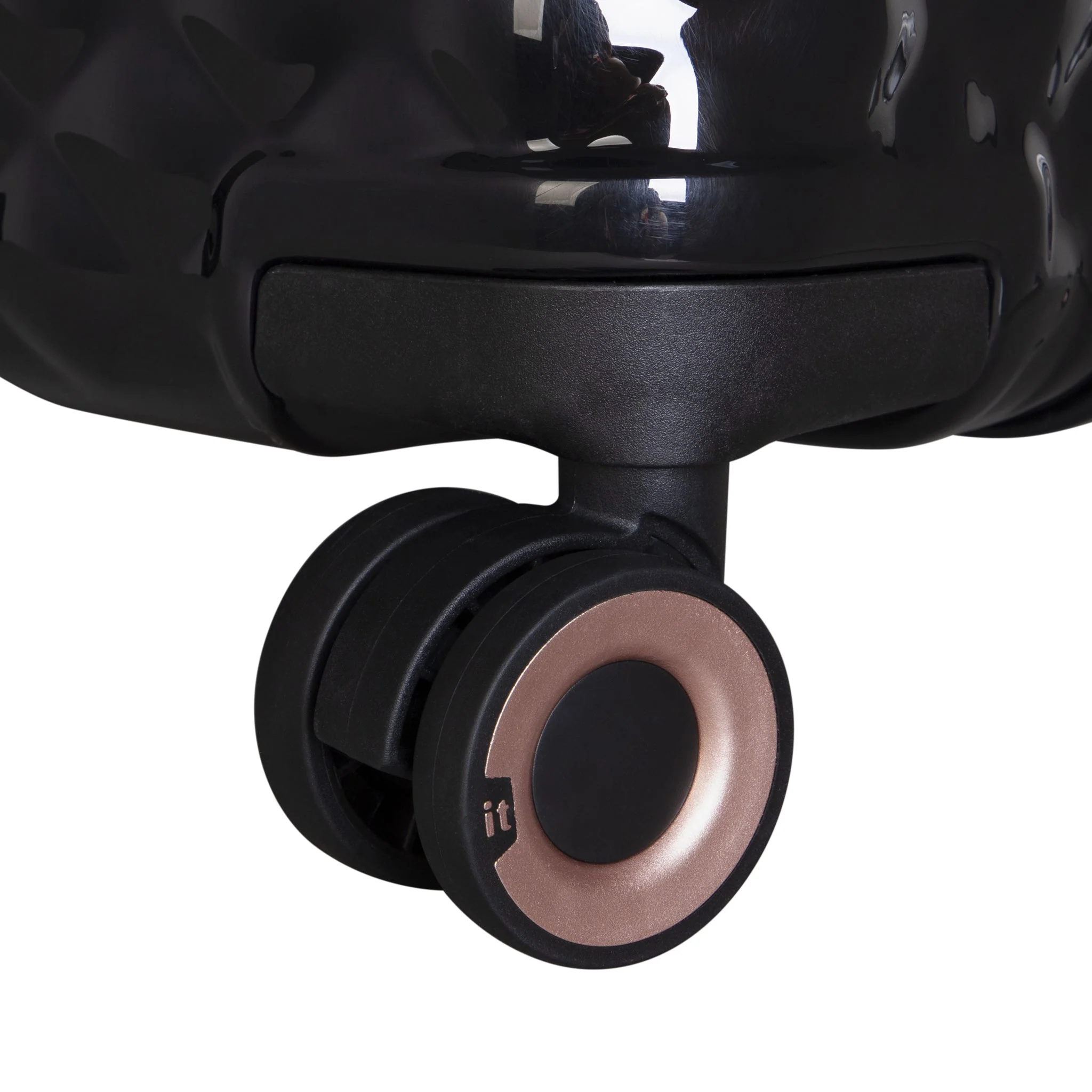 CLOSEOUT - Glitzy 27" Hardside Checked 8 Wheel Expandable Spinner (Black) - Image 7