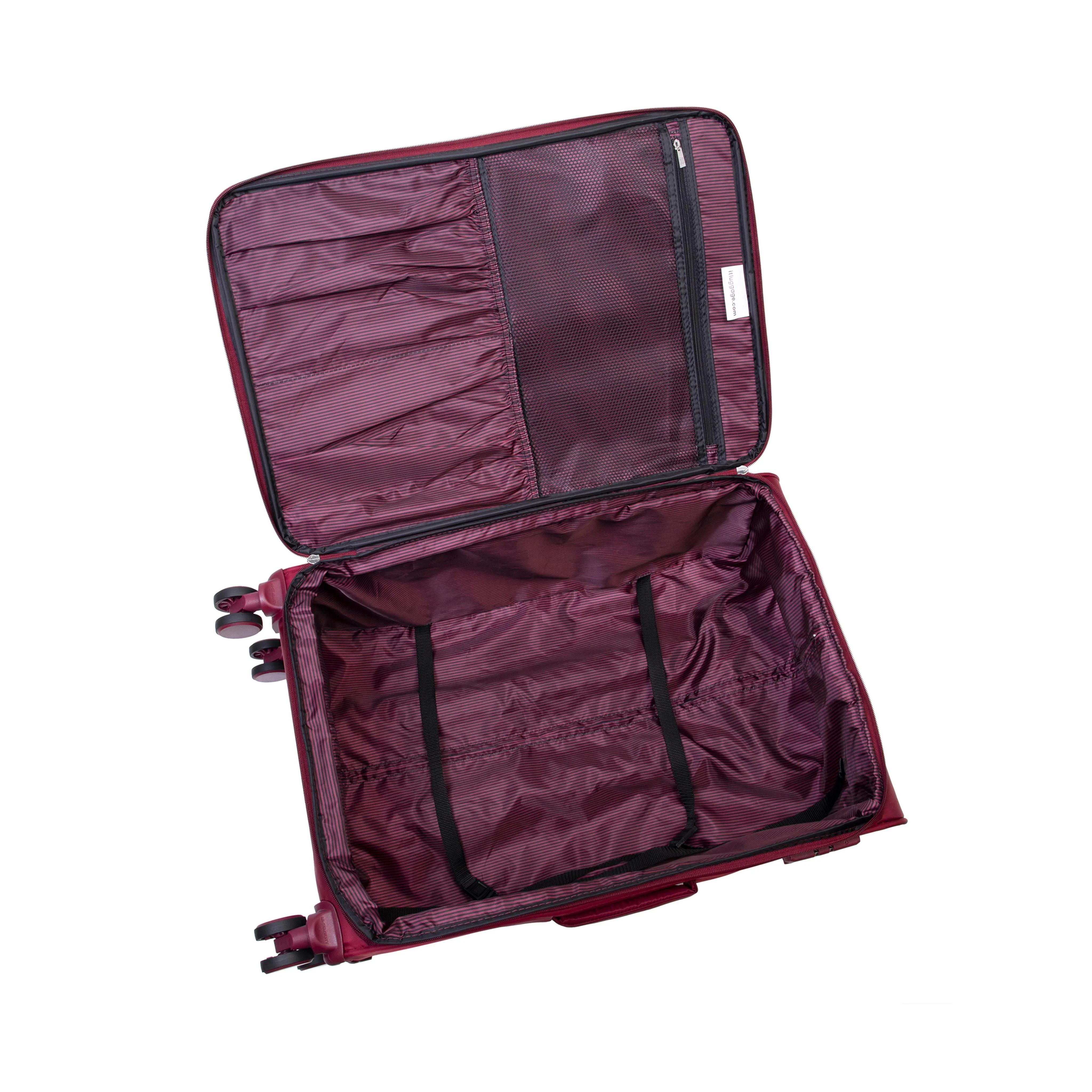 Lustrous Luxe 28" Softside Checked 8 Wheel Spinner (French Port) - Image 7