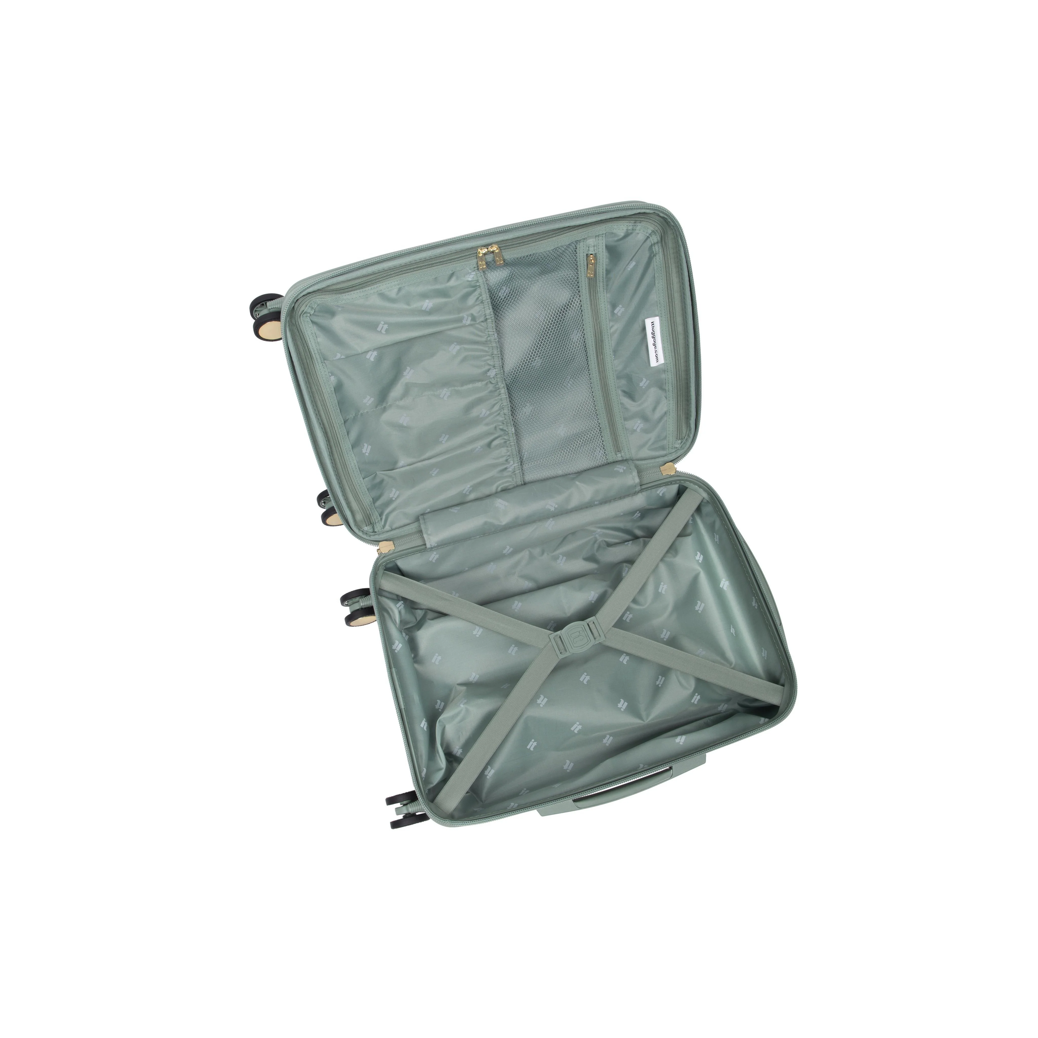CLOSEOUT - Luxuriant 27" Hardside Checked 8 Wheel Expandable Spinner (Iceberg Green) - Image 5