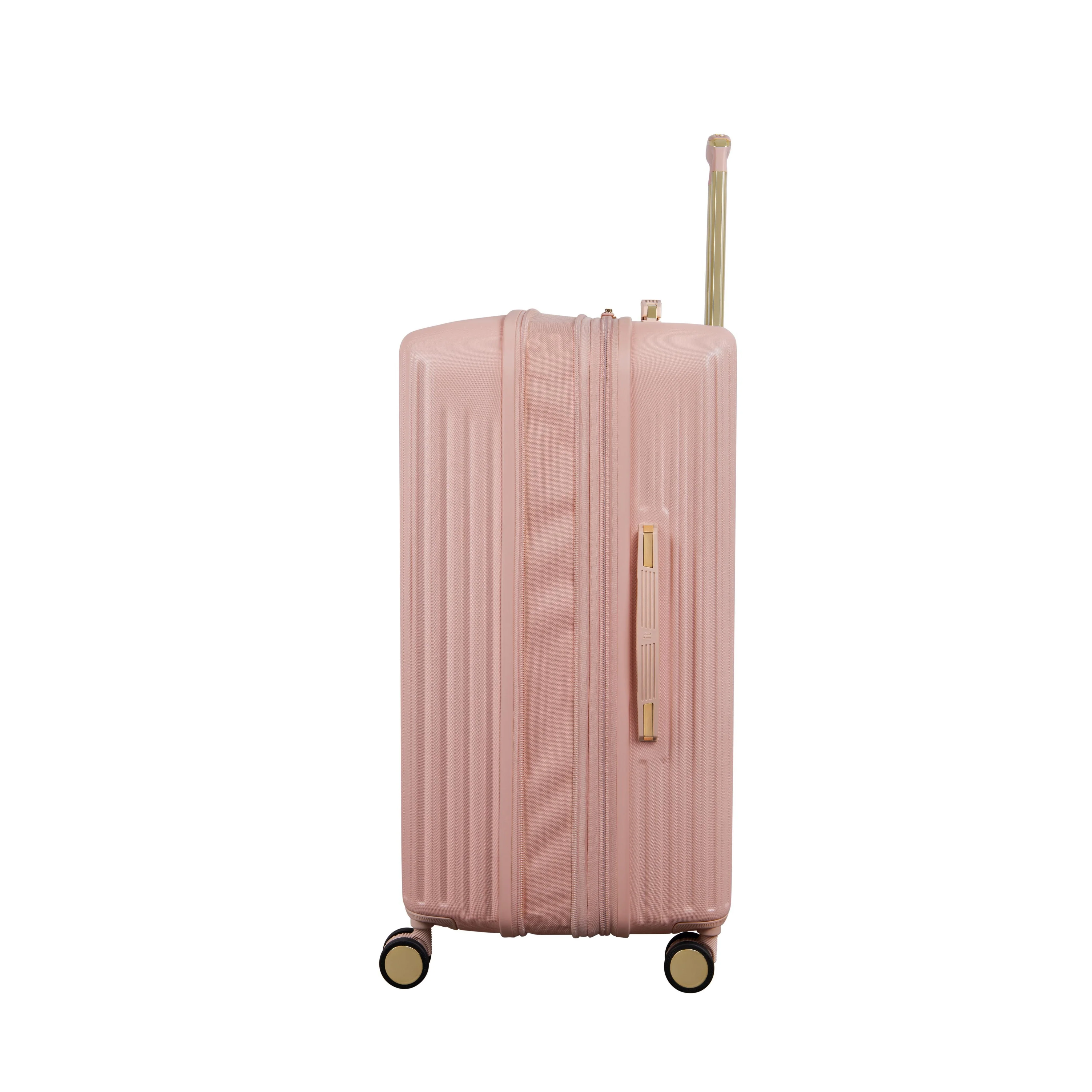 CLOSEOUT - Luxuriant 27" Hardside Checked 8 Wheel Expandable Spinner (Rose Sand) - Image 4