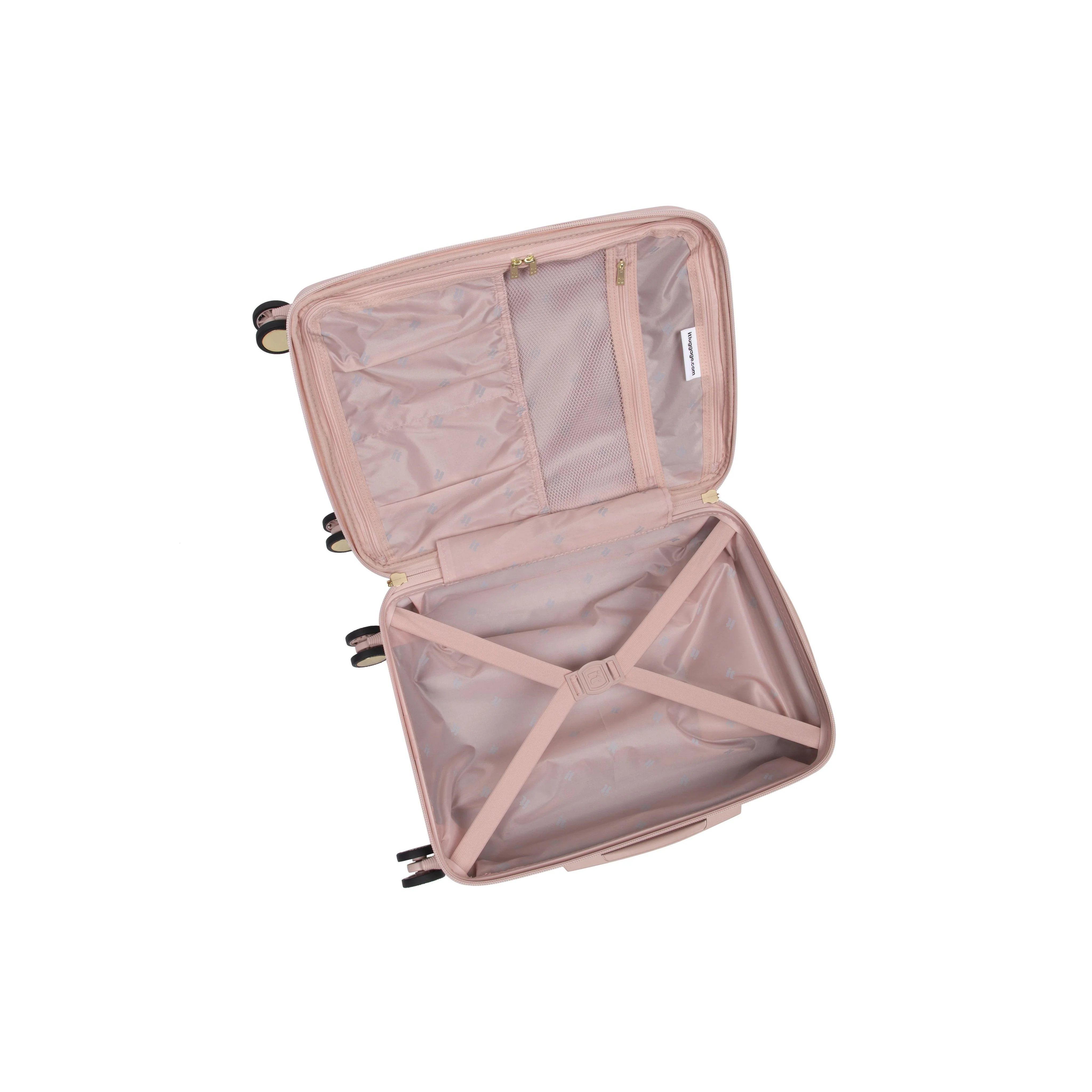 CLOSEOUT - Luxuriant 27" Hardside Checked 8 Wheel Expandable Spinner (Rose Sand) - Image 5