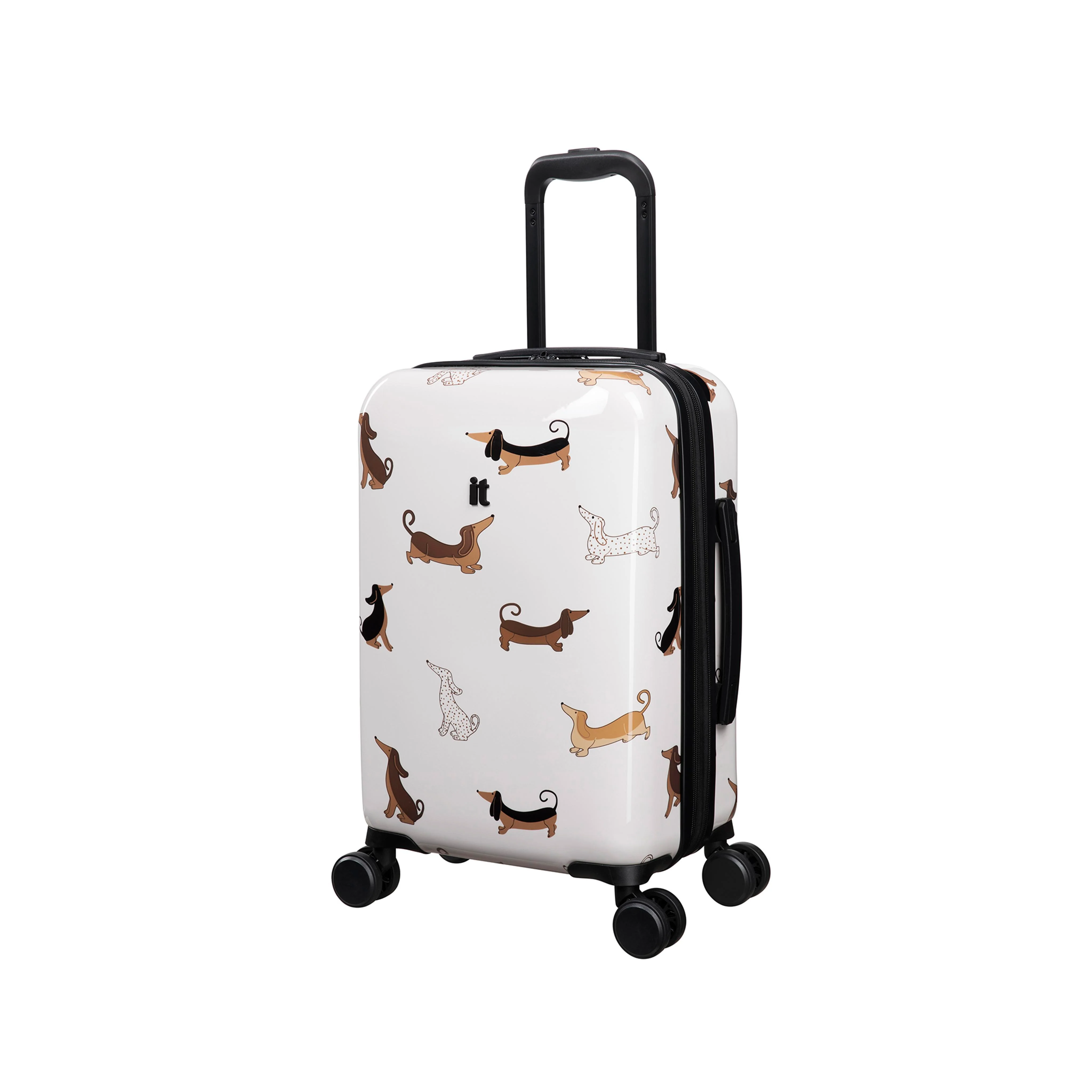 Sheen 3 Piece Hardside 8 Wheel Expandable Spinner Set (Cream Mini Dachshunds) - Image 4