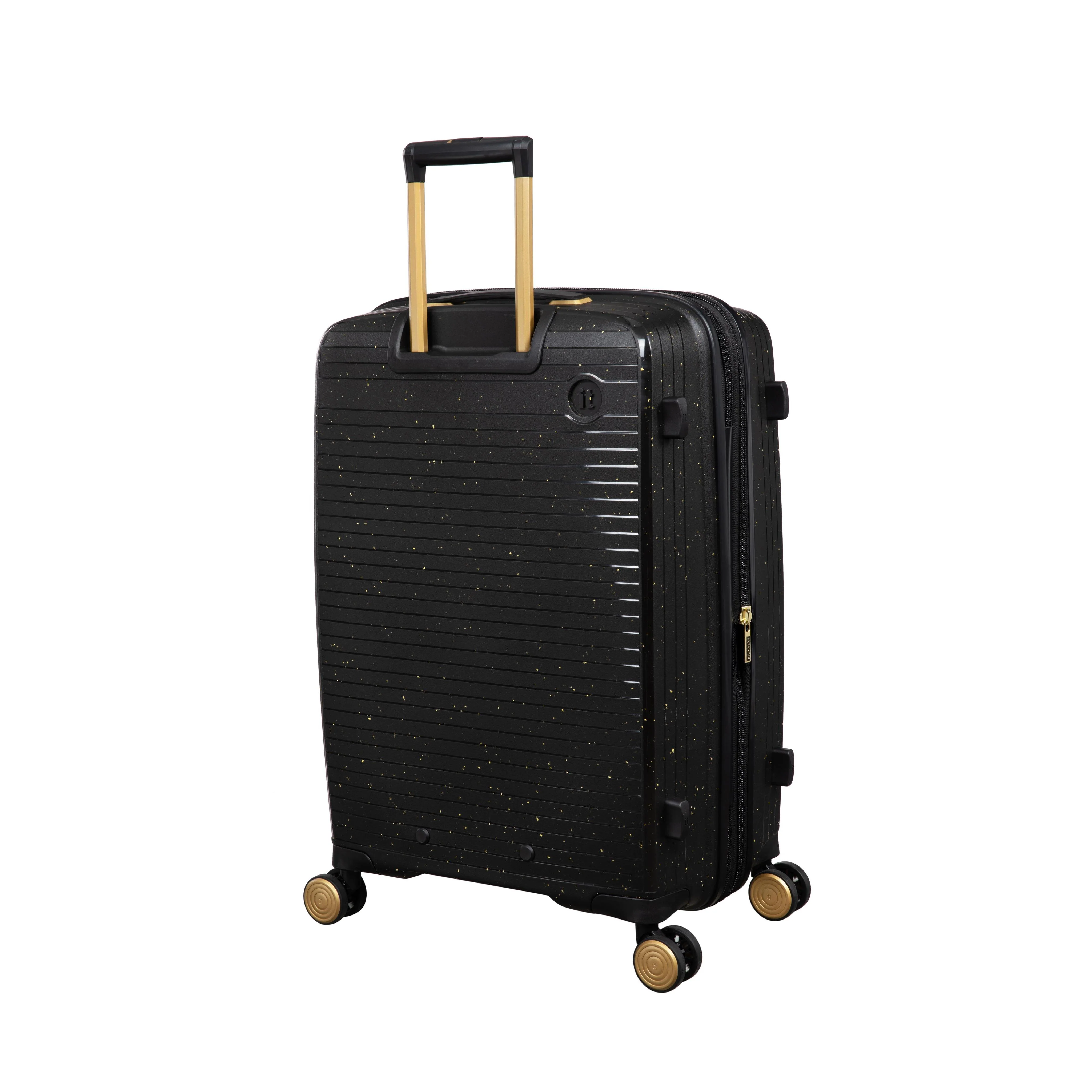 CLOSEOUT - Spontaneous 22" Hardside Carry-On 8 Wheel Expandable Spinner (Black / Gold - Limited Edition) - Image 2