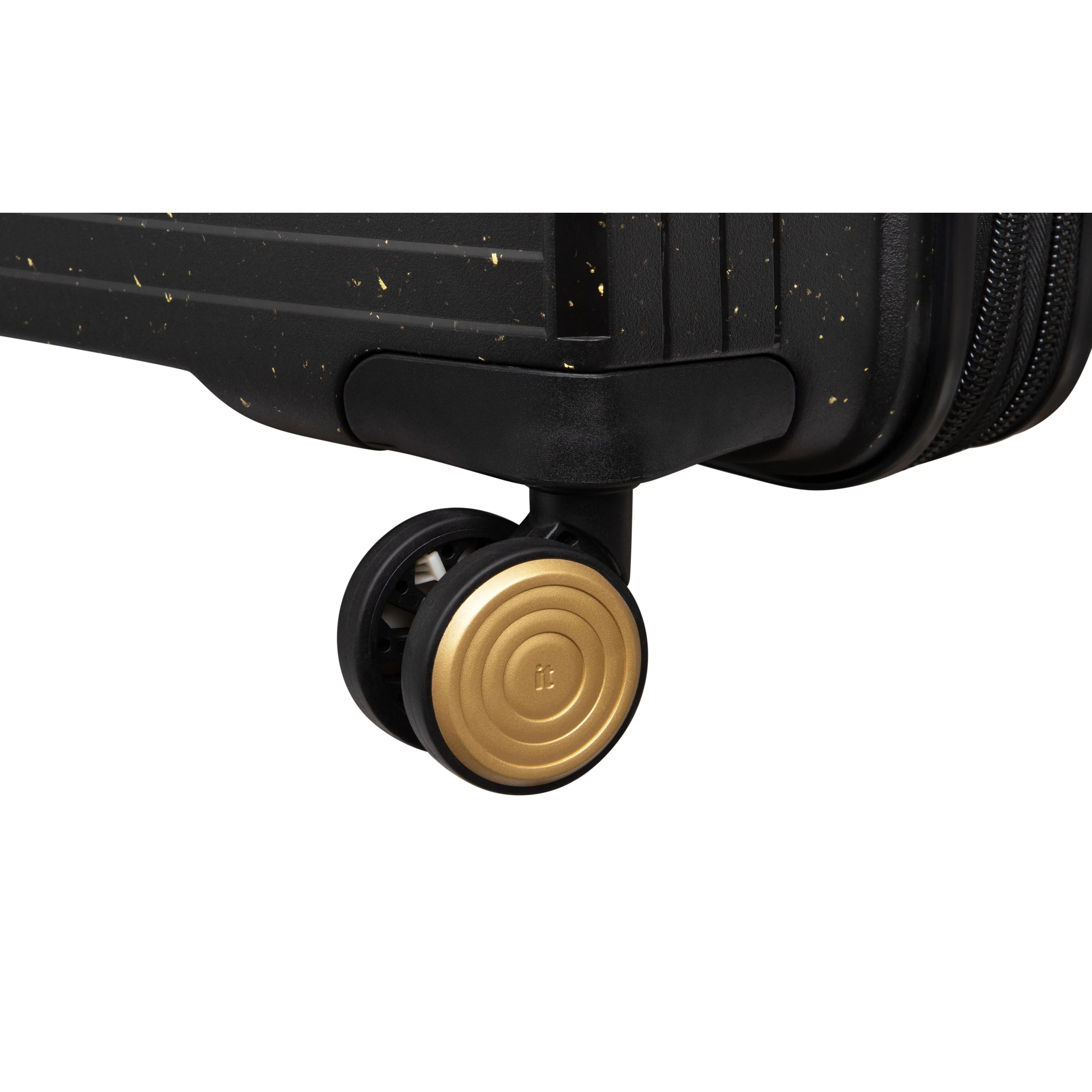 CLOSEOUT - Spontaneous 22" Hardside Carry-On 8 Wheel Expandable Spinner (Black / Gold - Limited Edition) - Image 6