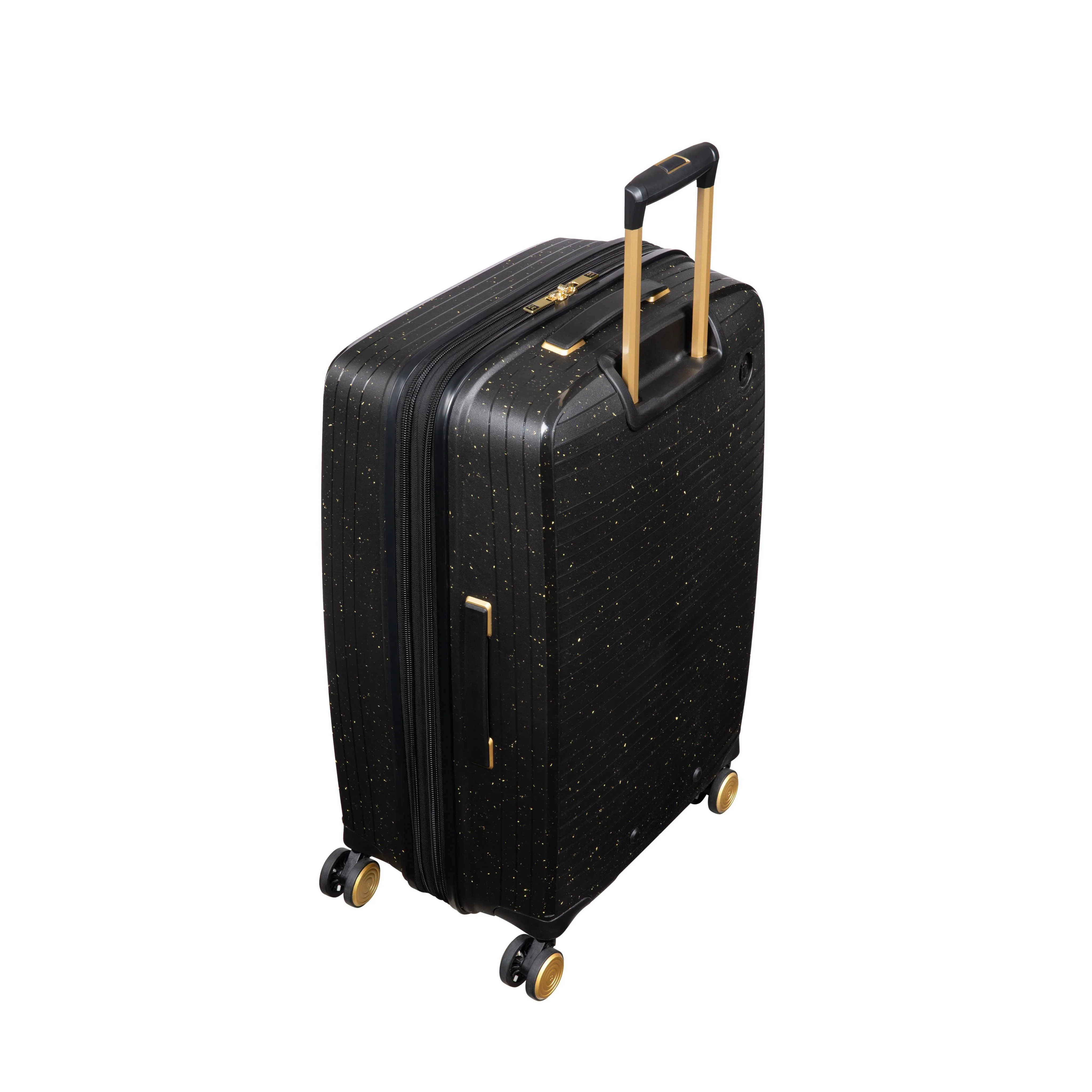 CLOSEOUT - Spontaneous 27" Hardside Checked 8 Wheel Expandable Spinner (Black / Gold - Limited Edition - Image 3