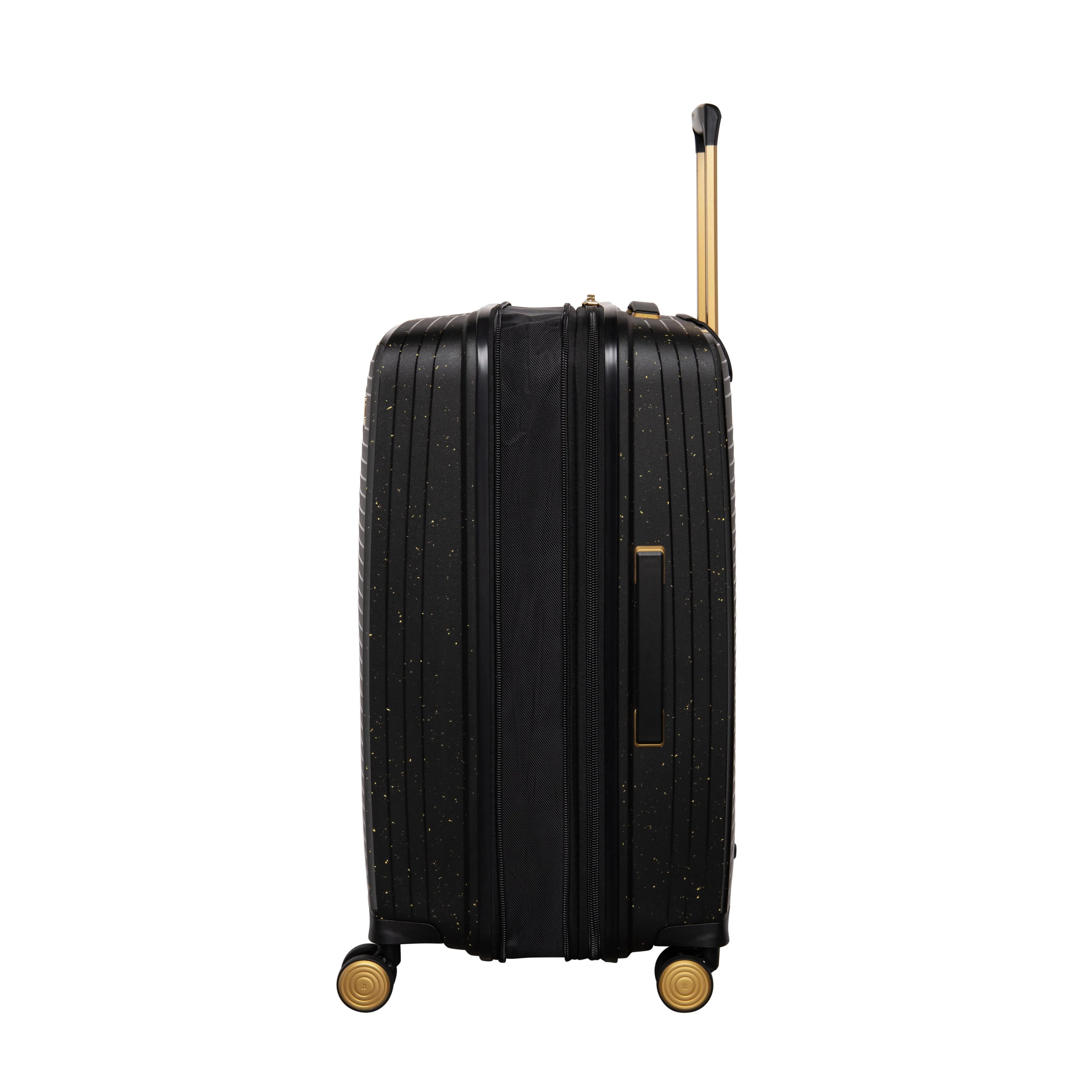 CLOSEOUT - Spontaneous 27" Hardside Checked 8 Wheel Expandable Spinner (Black / Gold - Limited Edition - Image 4