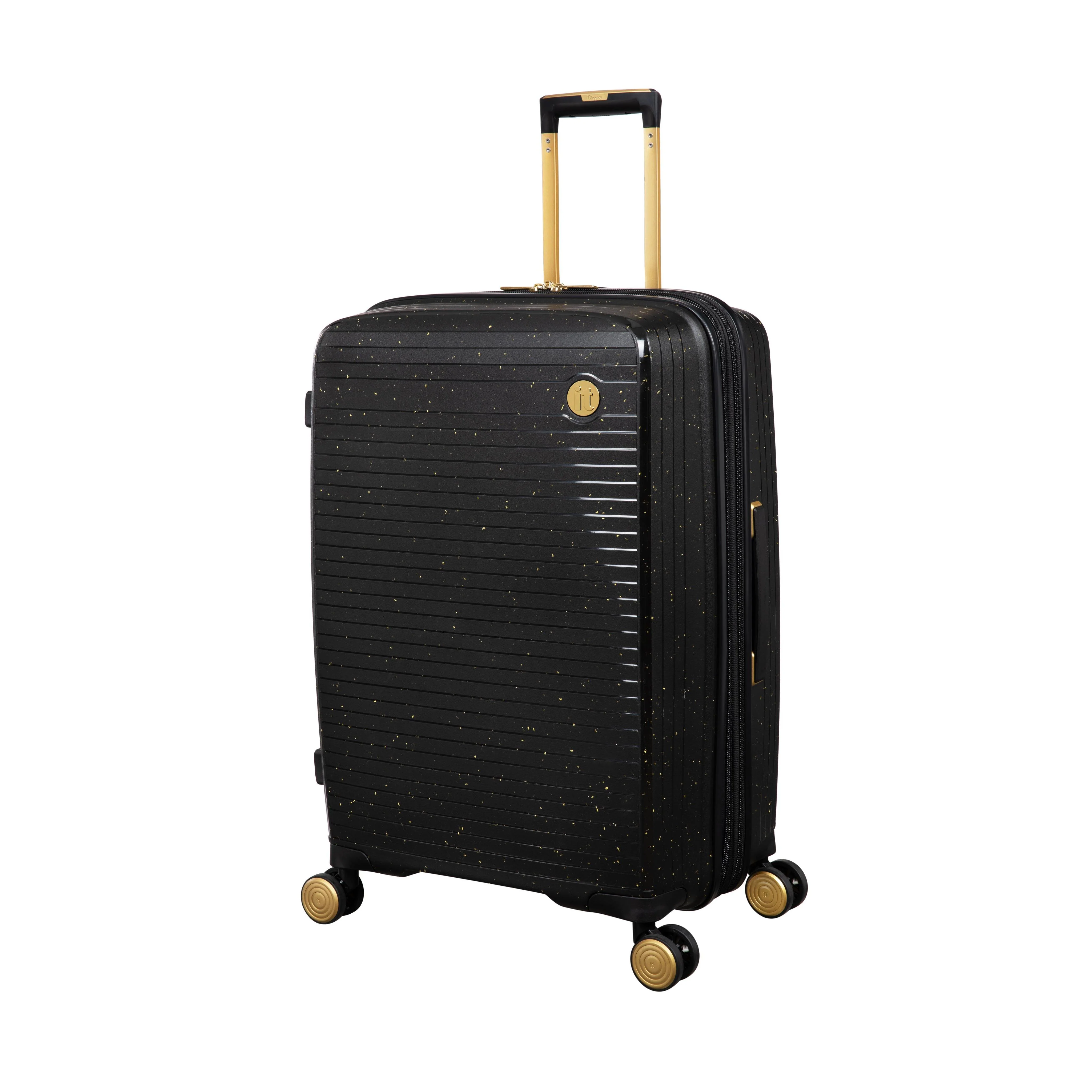 CLOSEOUT - Spontaneous 3 Piece Hardside 8 Wheel Expandable Spinner Set (Black / Gold - Limited Edition) - Image 3