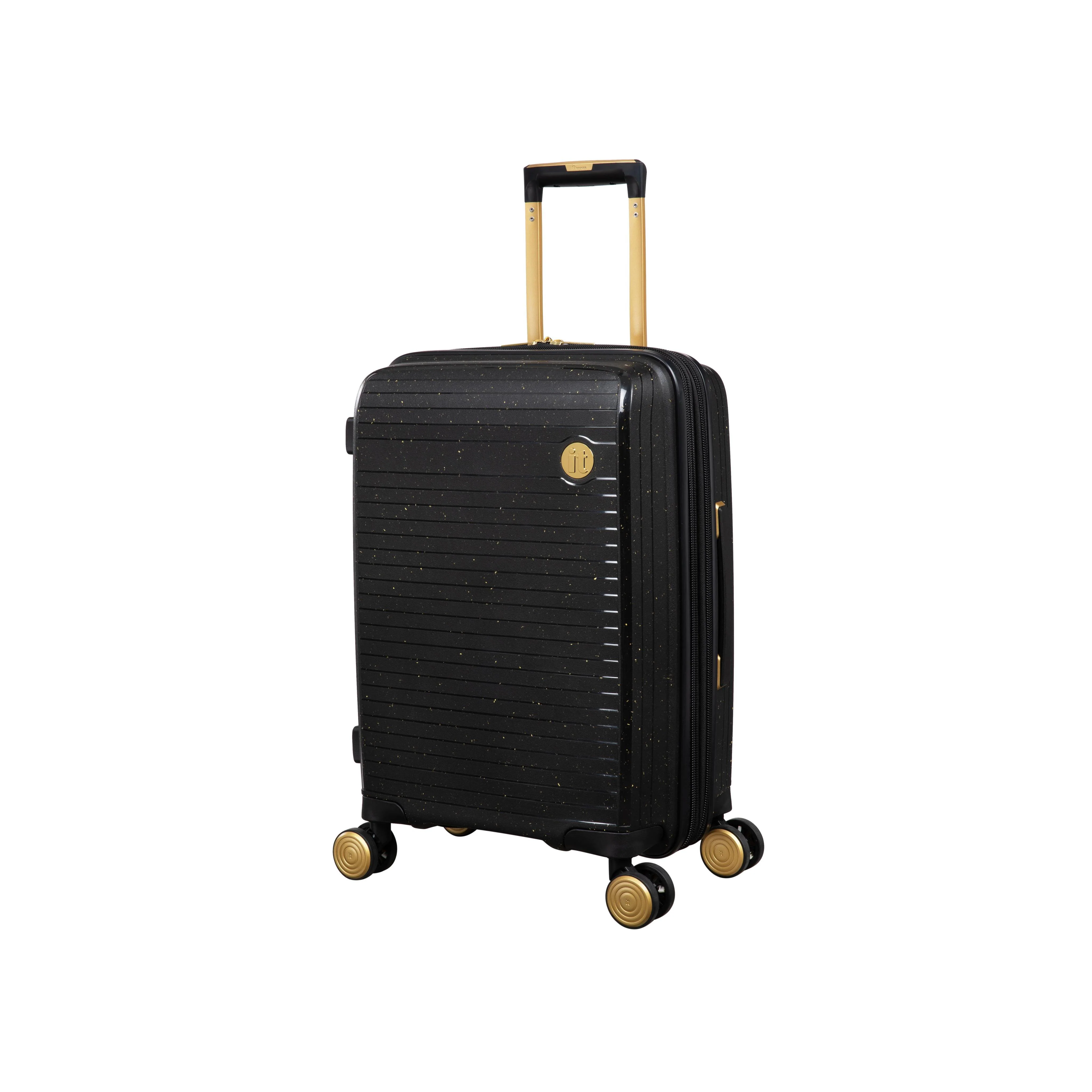 CLOSEOUT - Spontaneous 3 Piece Hardside 8 Wheel Expandable Spinner Set (Black / Gold - Limited Edition) - Image 4