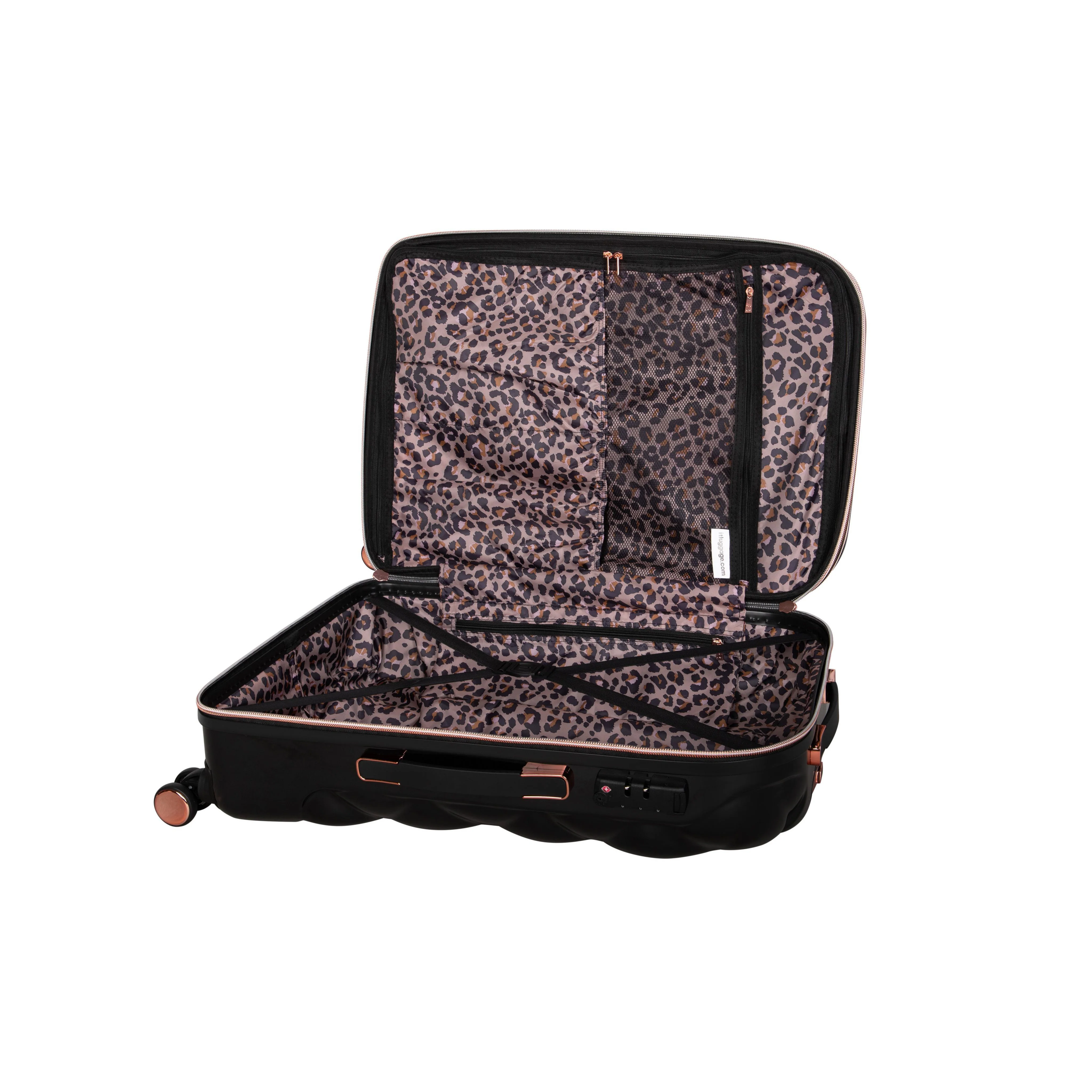 CLOSEOUT - St. Tropez Trois 21" Hardside 8 Wheel Expandable Spinner Carry-On Luggage (Black) - Image 6