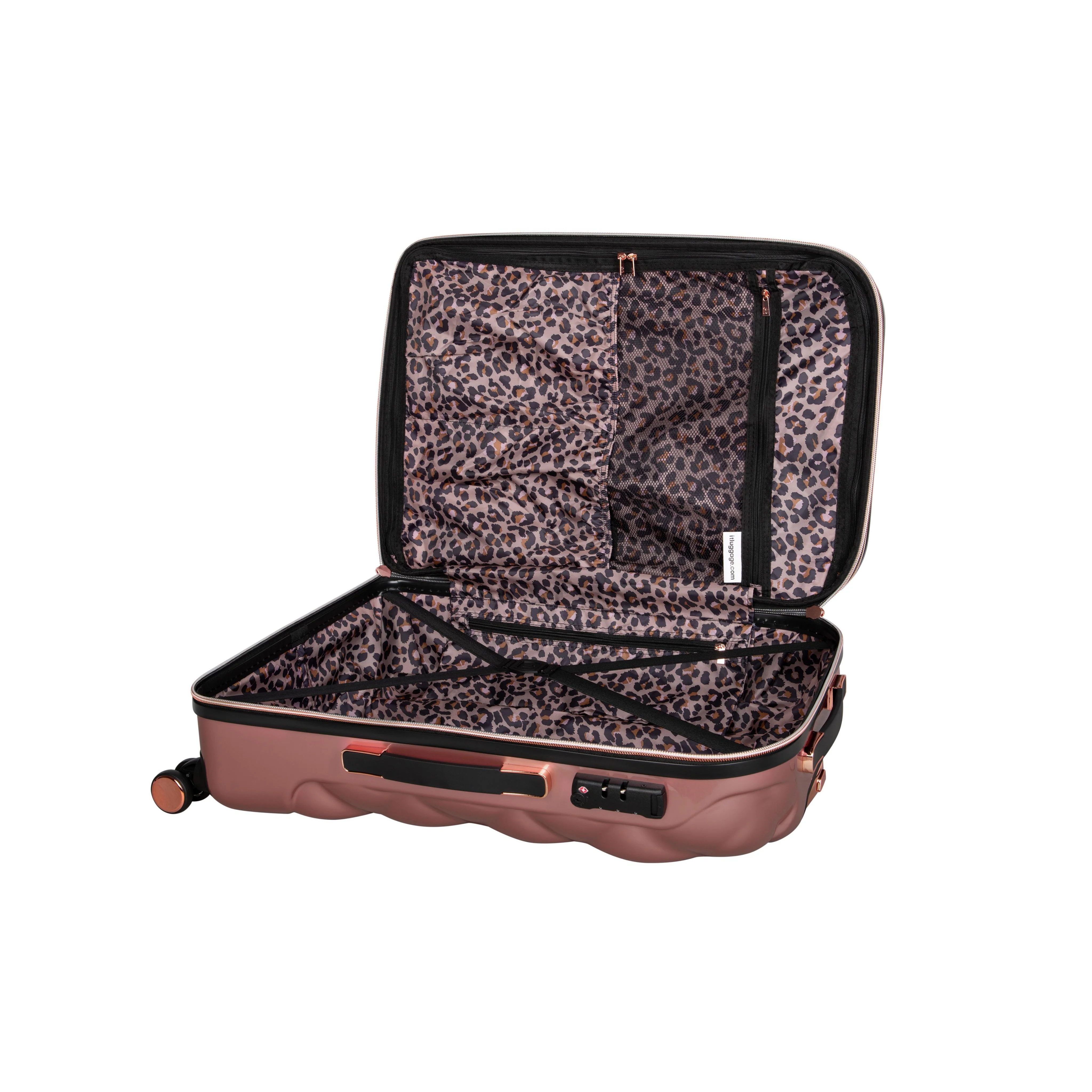 CLOSEOUT - St. Tropez Trois 27" Hardside 8 Wheel Expandable Spinner Luggage (Metallic Rose Gold) - Image 8