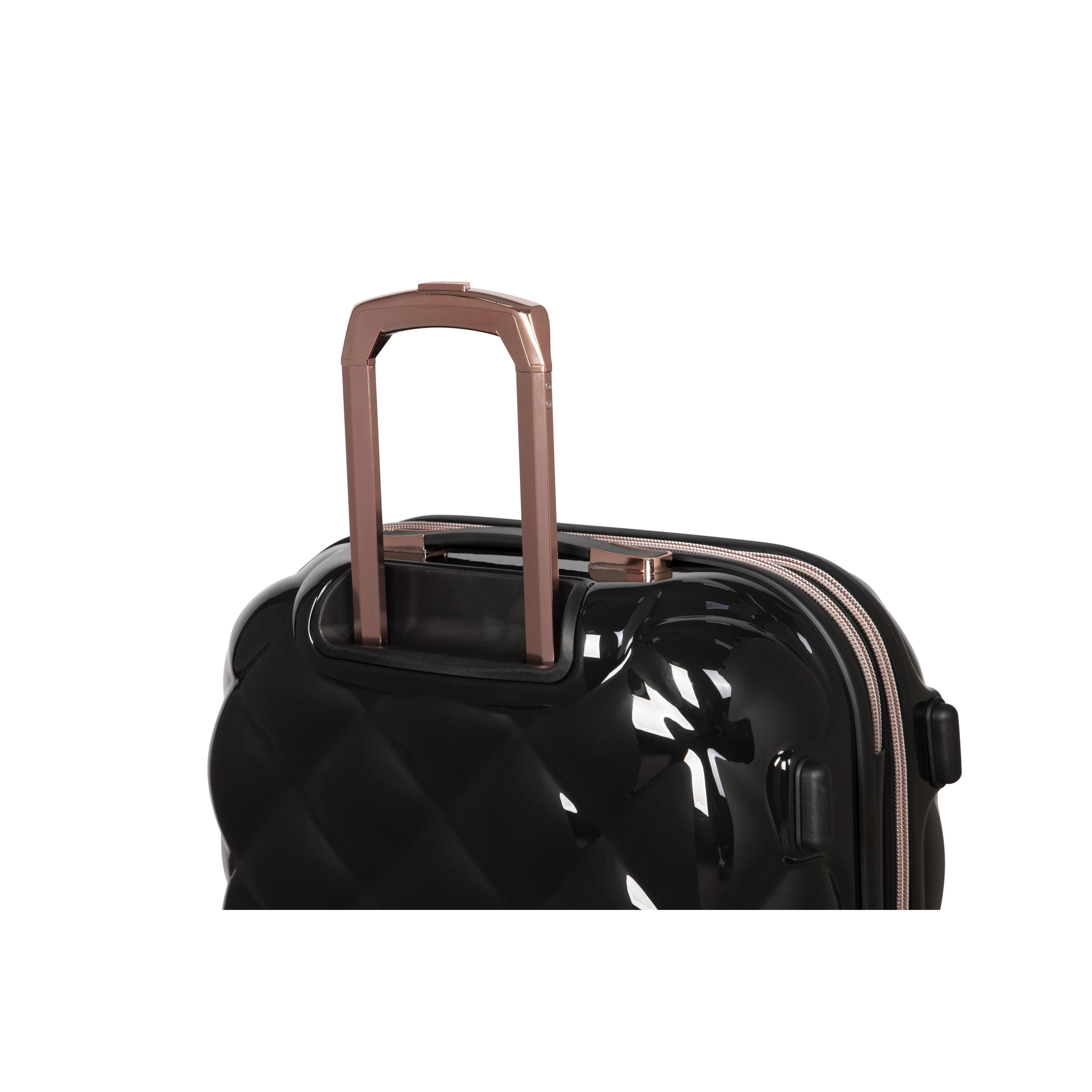 CLOSEOUT - St. Tropez Trois Hardside 3pc 8 Wheel Expandable Spinner Set (Black) - Image 7